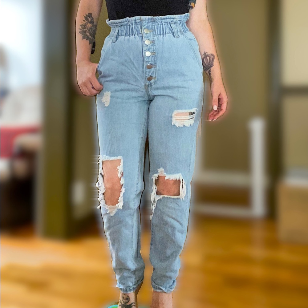 Button fly jeans